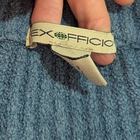 Exofficio Women's 1/4 Zip Cornflower Blue Pullover Super Warm Soft Sweater Sz XL - Picture 8 of 13